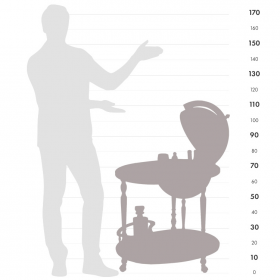 Bar Globus mit ovalem Servierbrett "Giasone“